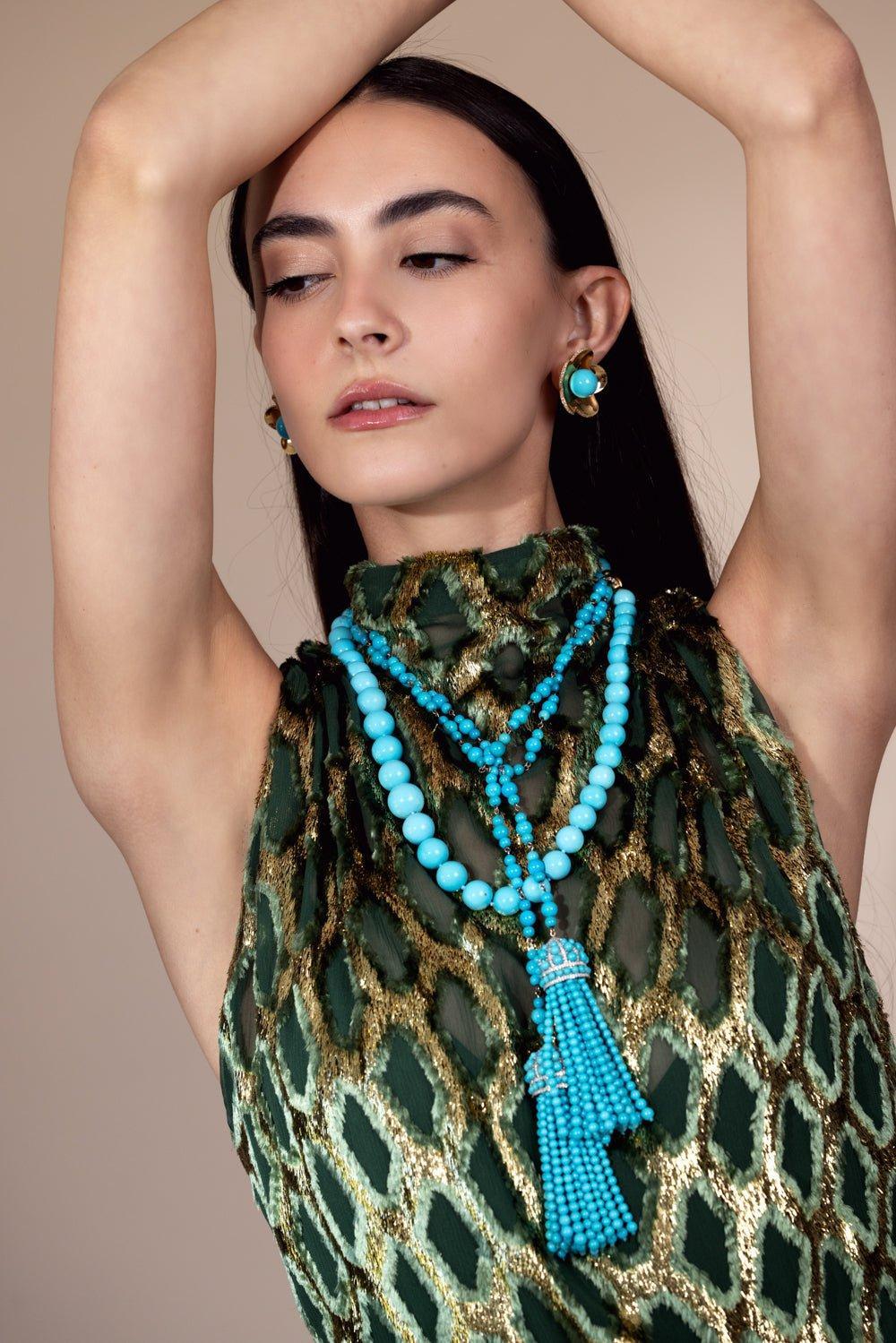 Capri Tassel Lariat Necklace - Image 5