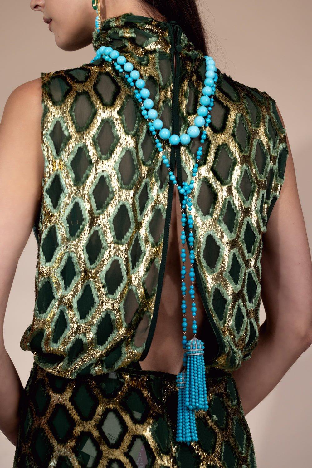 Capri Tassel Lariat Necklace - Image 6