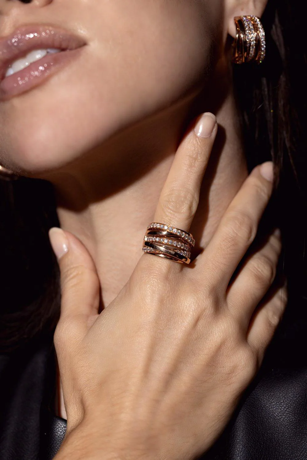 Diamond Crossover Ring - Image 3