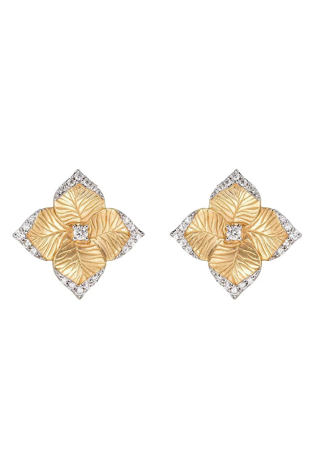 Diamond Large Flower Earrings