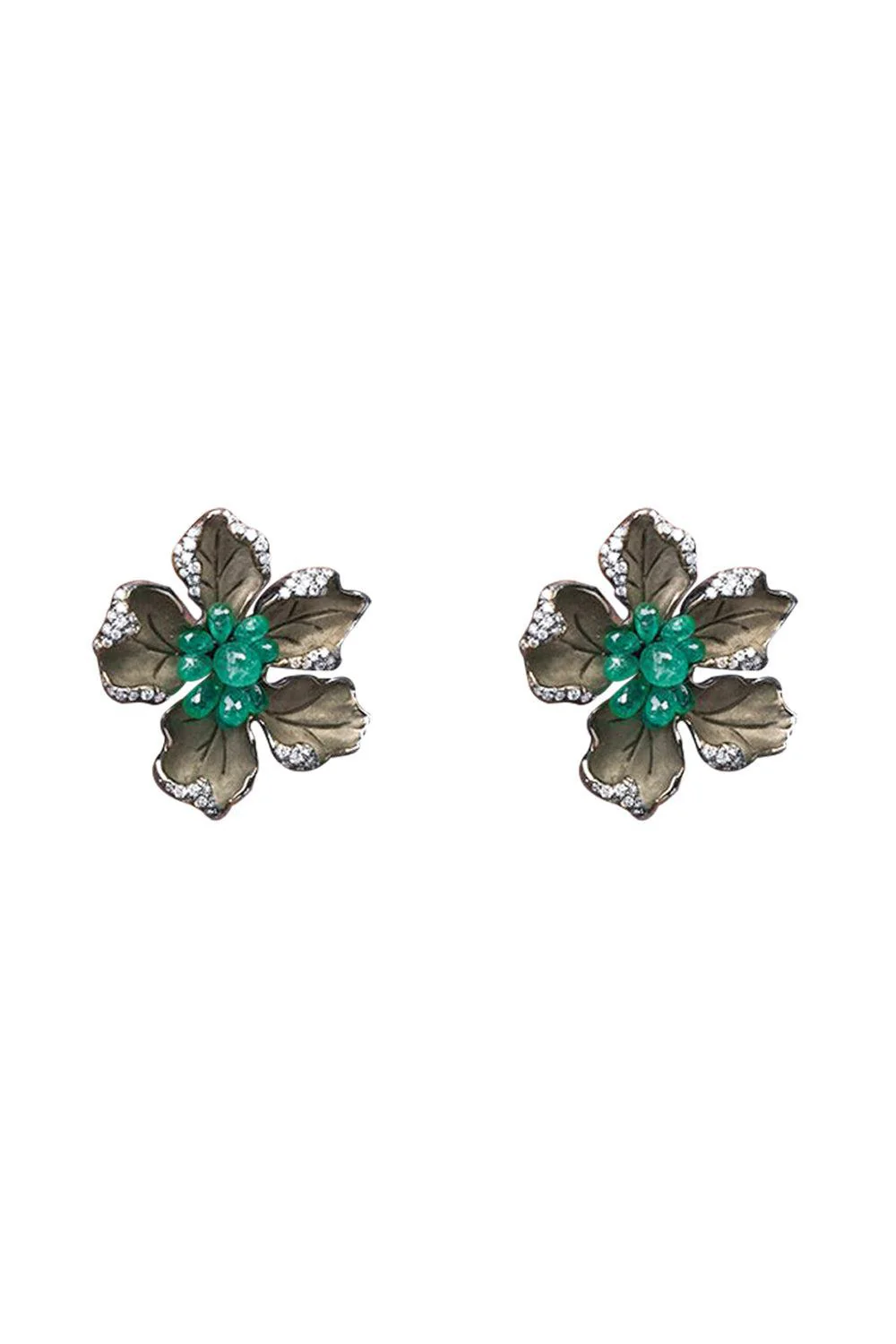 Emerald Botanica Earrings