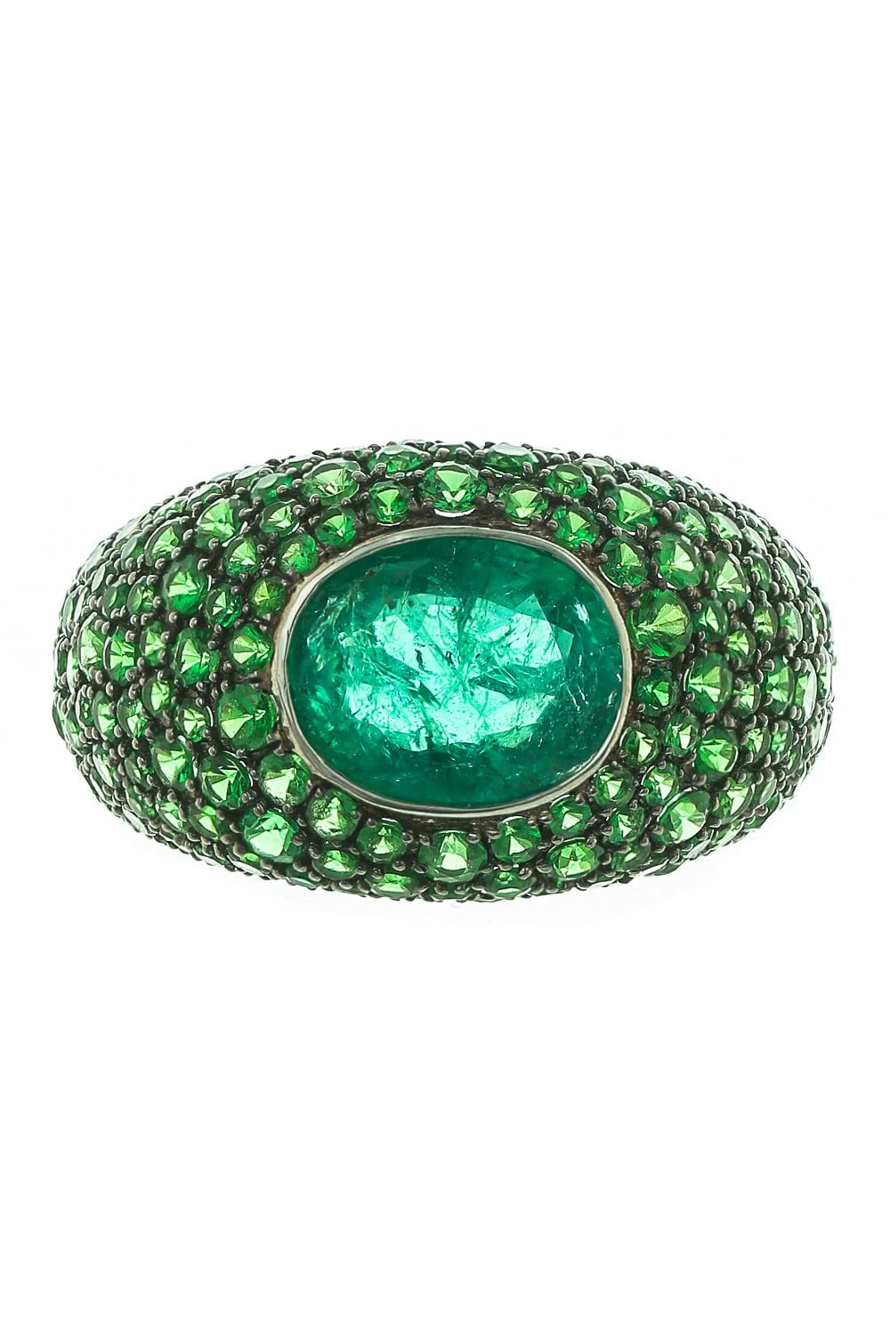 Emerald Tsavorite Ring