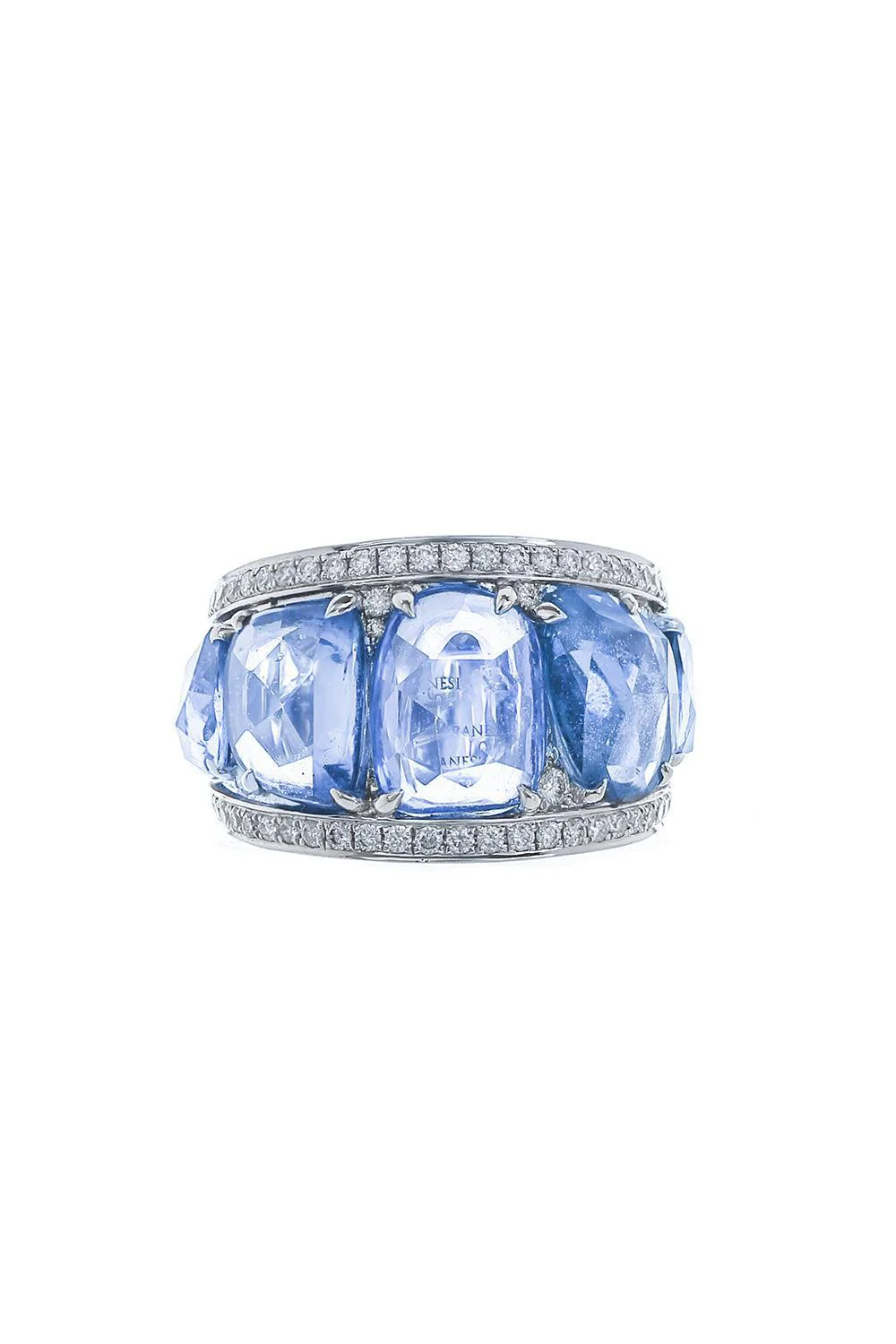 Fancy Shape Blue Sapphire Band
