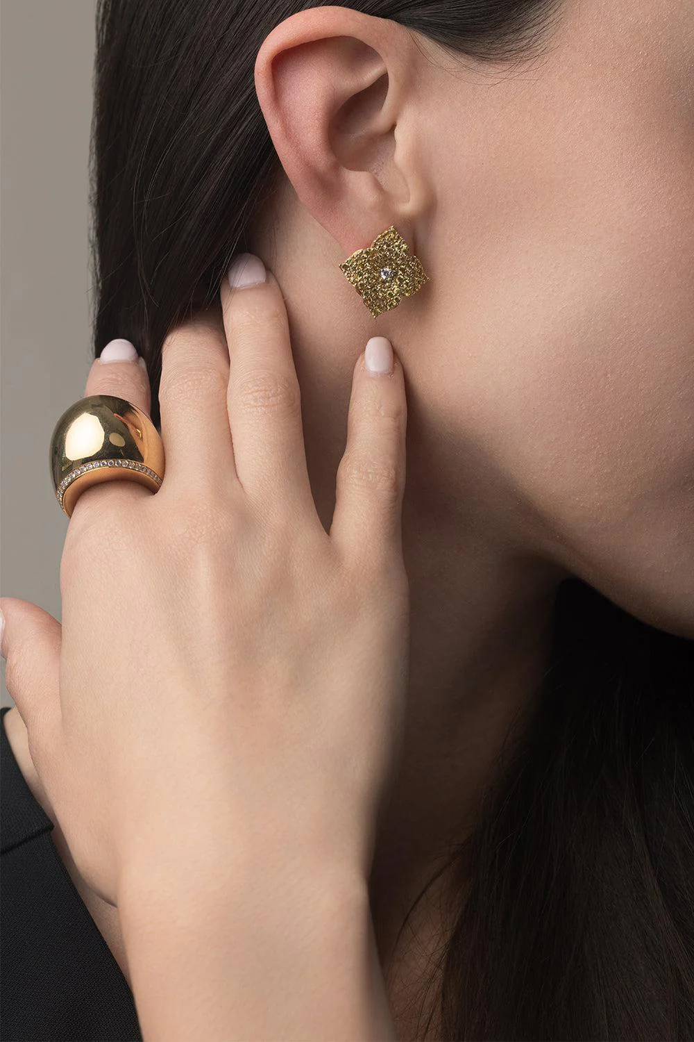 Large Fiore Yellow Sapphire Earrings - Image 2