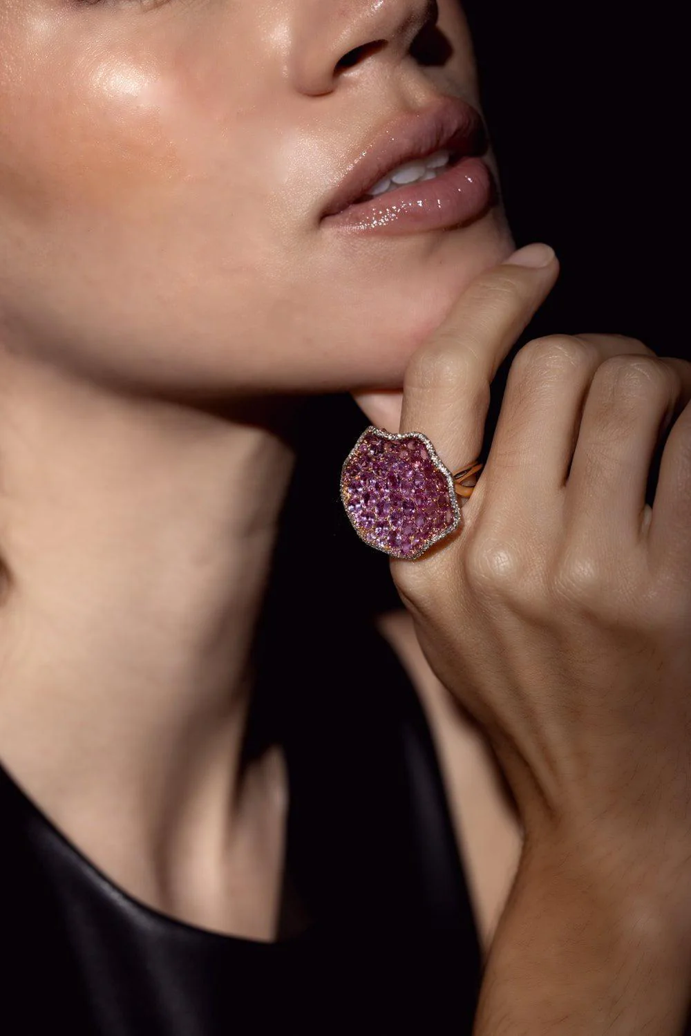 Large Pink Sapphire Ring - Image 4