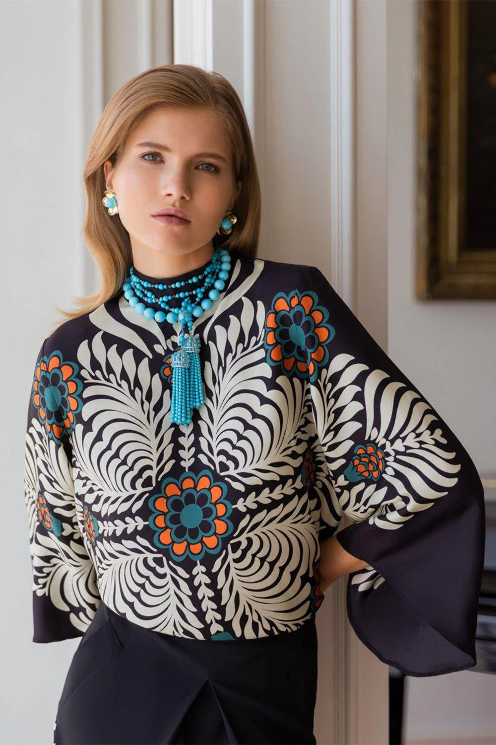 Large Turquoise Cinque Earrings - Image 3