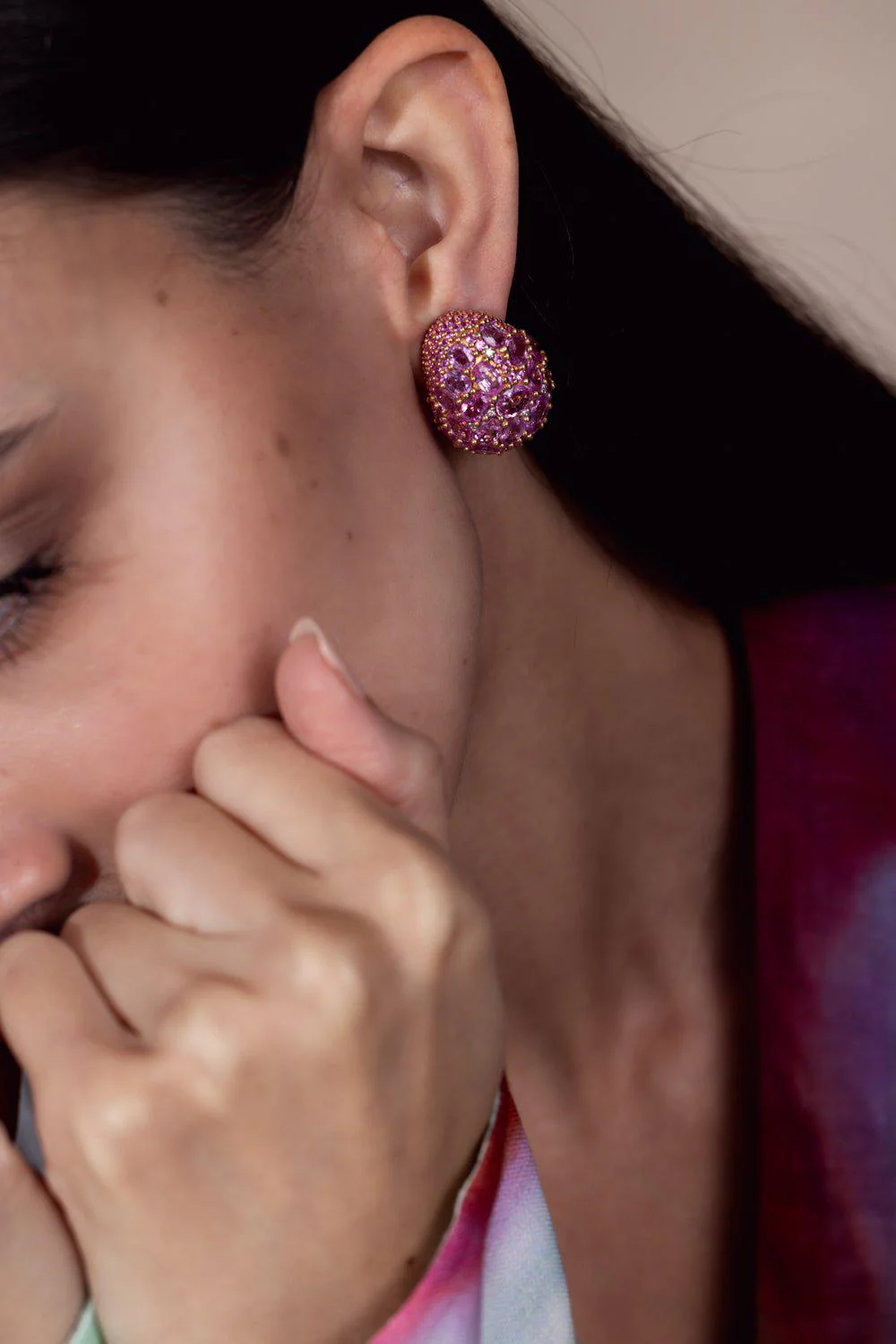 Mosaique Button Earrings - Image 2