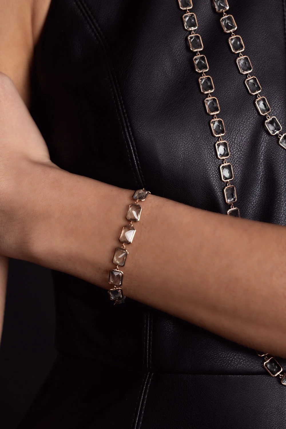 Pietra Emerald Cut Amethyst Bracelet - Image 3