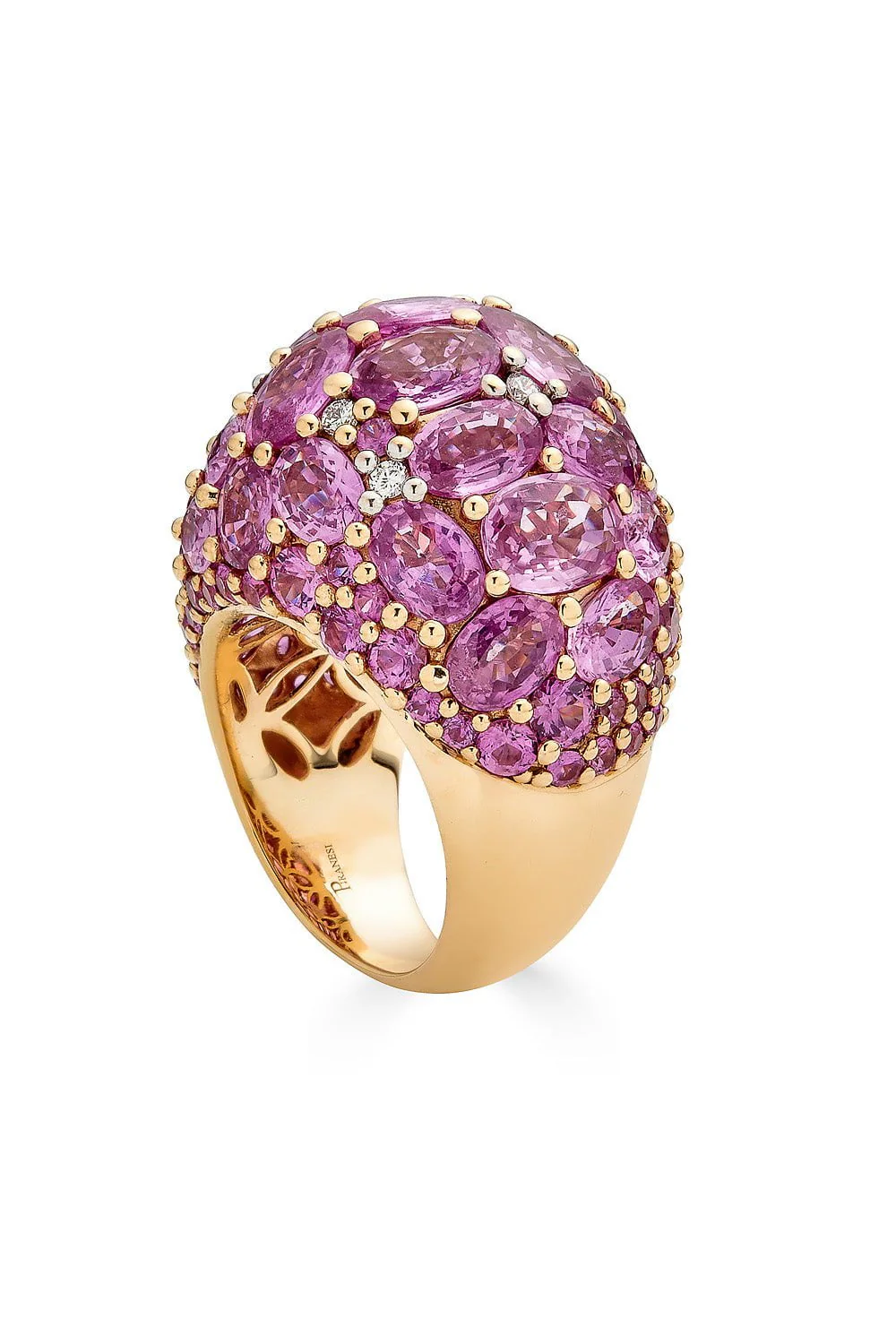 Pink Sapphire Dome Ring - Image 6