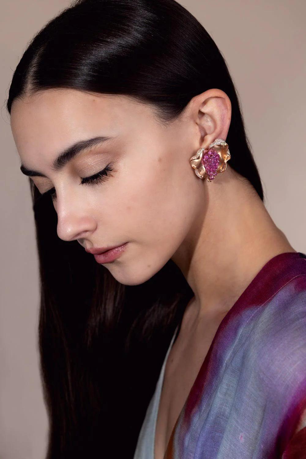 Pink Sapphire Earrings - Image 2