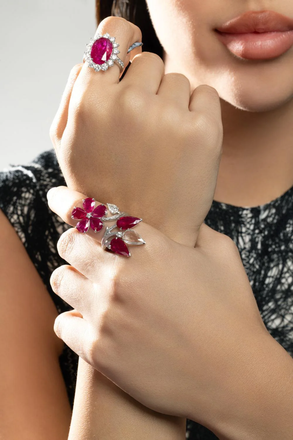 Ruby Diamond Surrounding Ring - Image 3