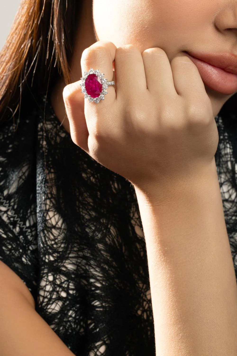 Ruby Diamond Surrounding Ring - Image 4