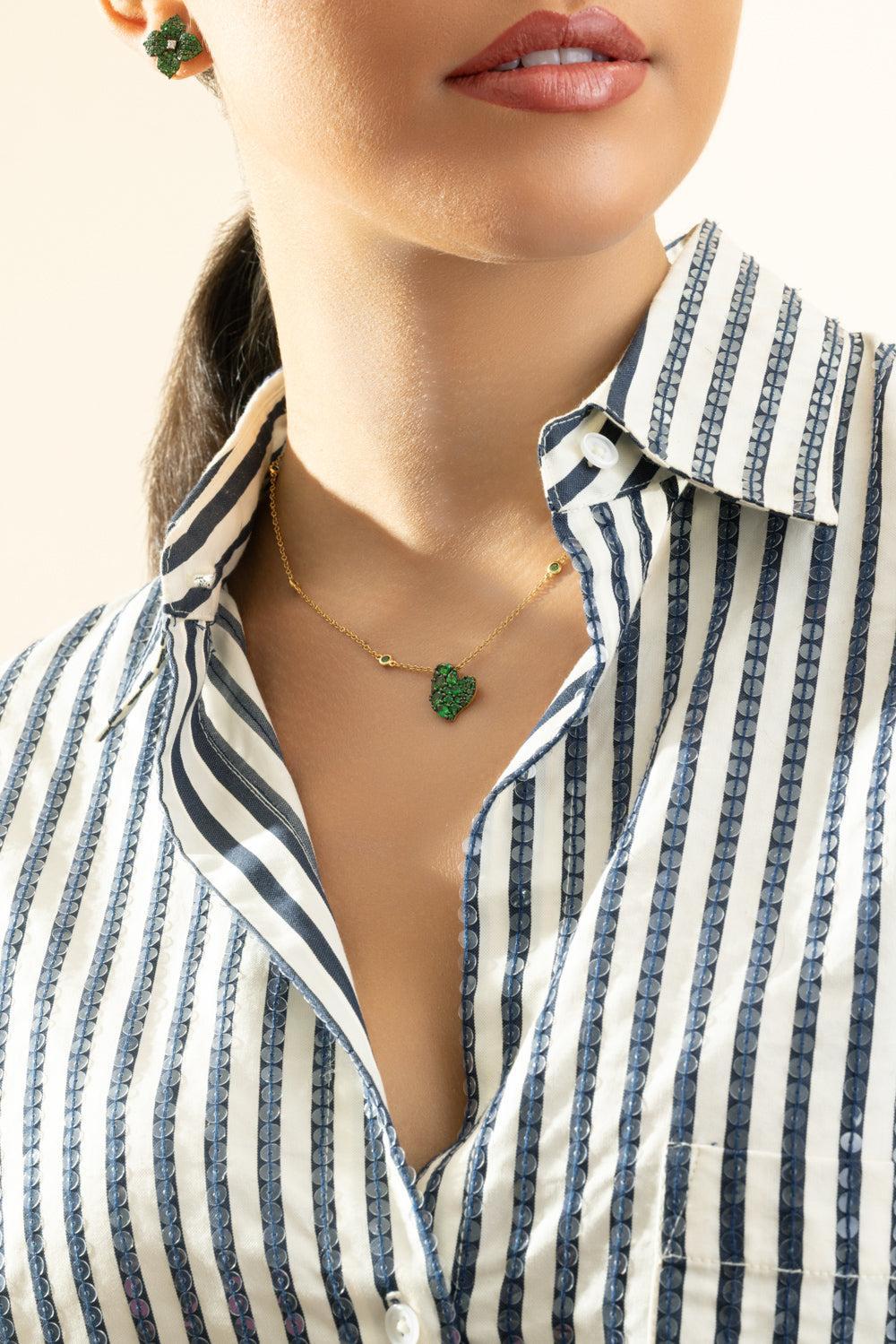 Tsavorite Heart Necklace - Image 2