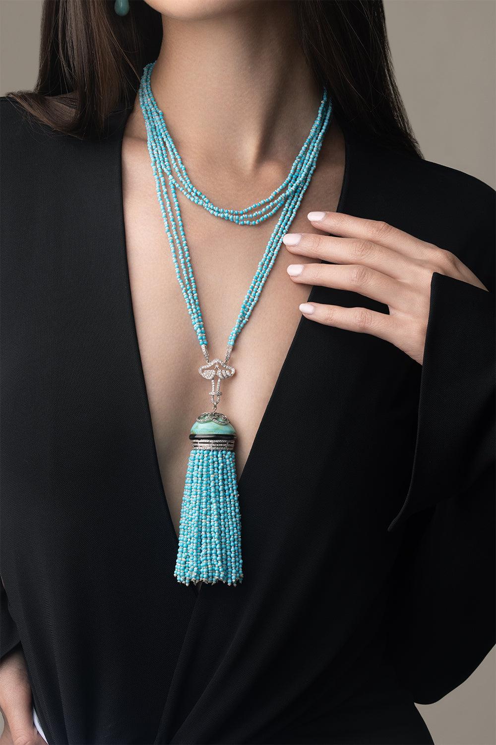Turquoise Beaded Necklace - Image 5