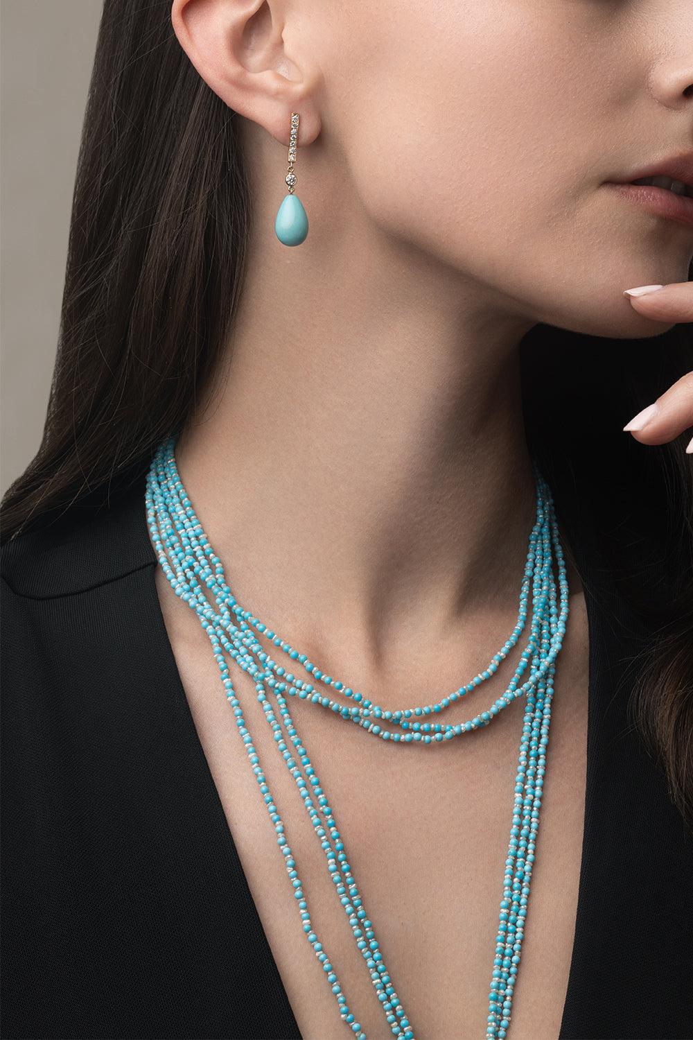 Turquoise Drop Earrings - Image 5