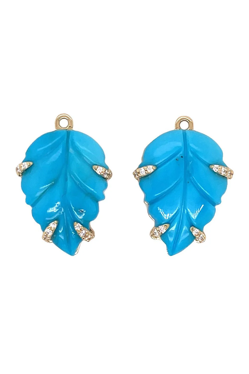 Turquoise Leaf Drop Earrings
