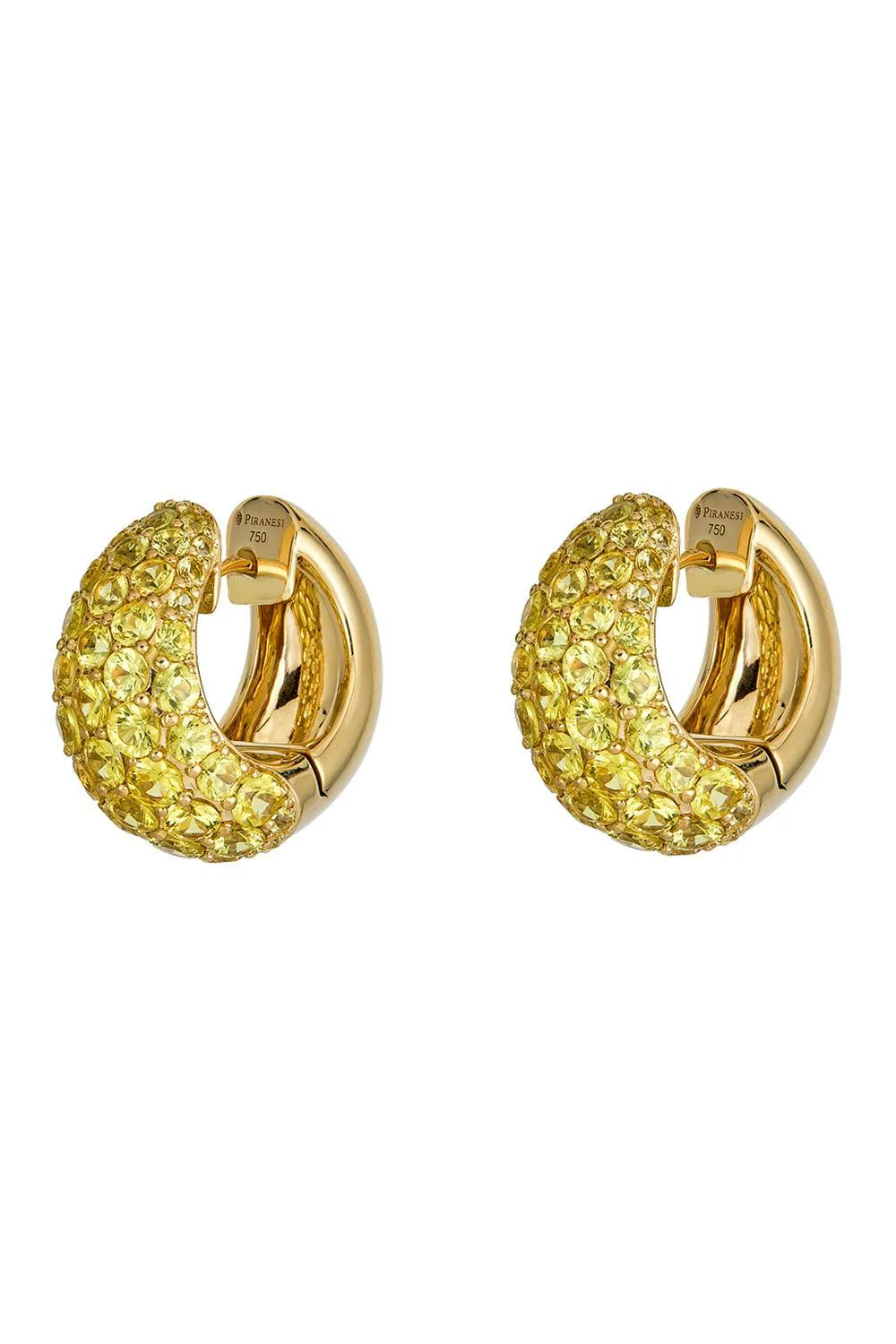 Yellow Sapphire Hoop Earrings - Image 5