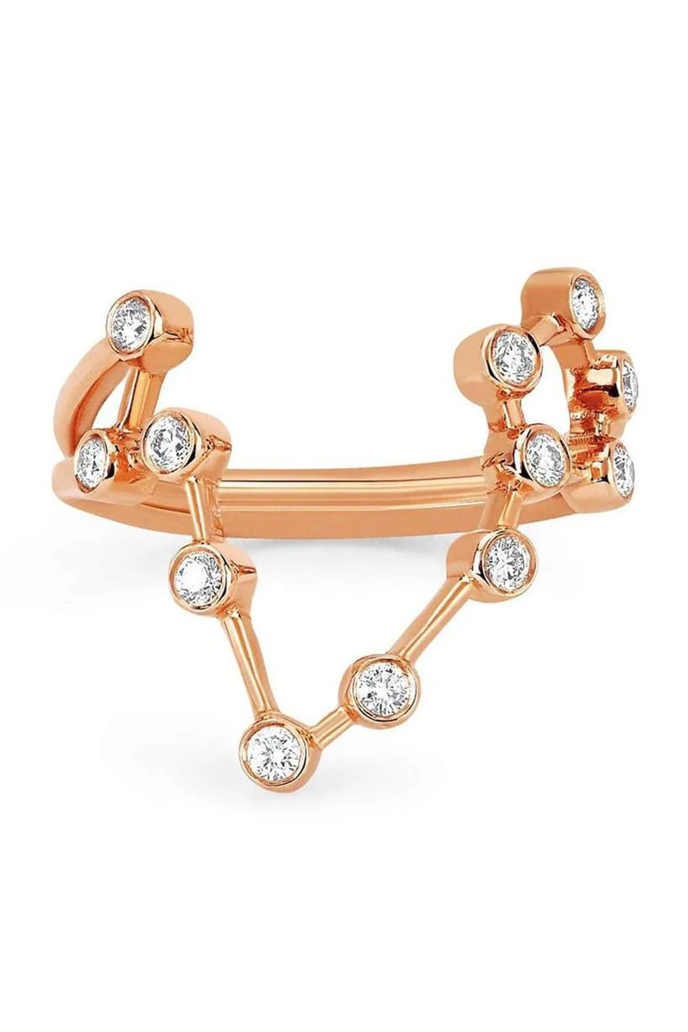 Diamond Pisces Constellation Ring - Image 2
