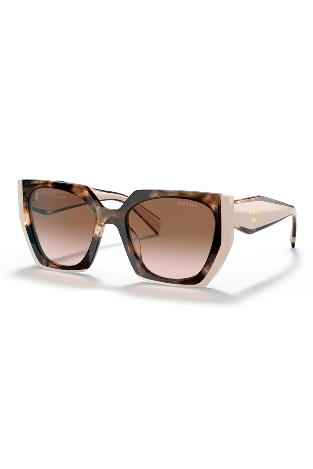Gradient Rectangular Sunglasses - Tortoise Caramel - Image 5