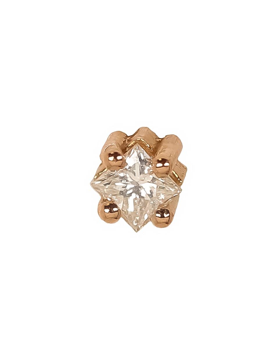 Princess Cut Diamond Stud Earring