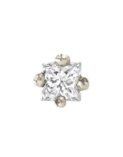Princess Cut Diamond Stud Earring - Image 2