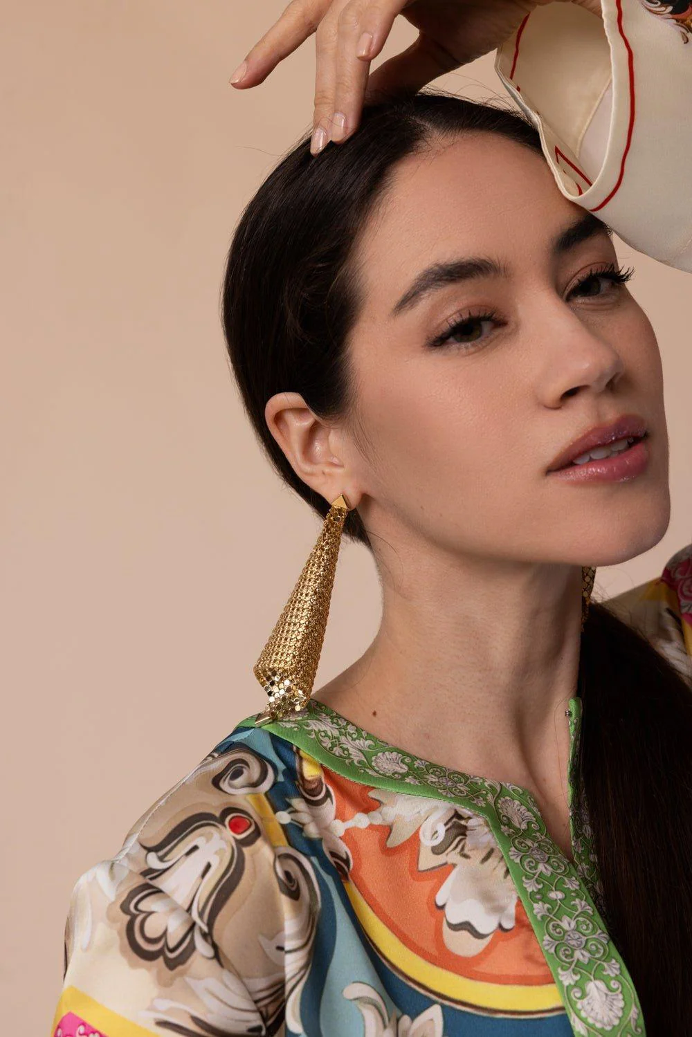 Chainmail Earrings - Gold - Image 3