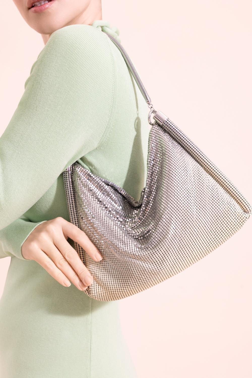 Chainmail Shoulder Bag - Silver Gold - Image 2