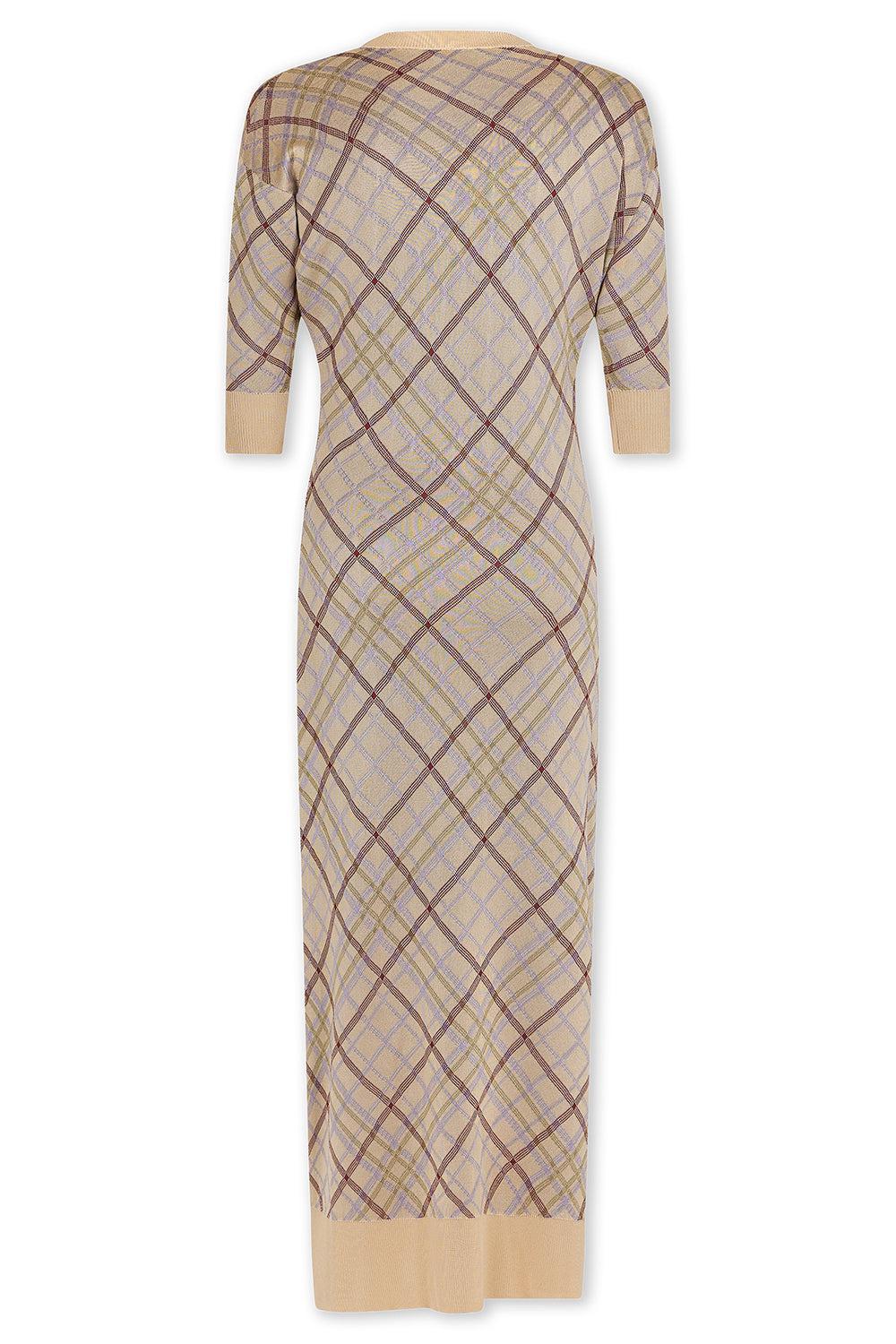 CHECKERED DRESS WITH LONG CARDIGAN - Image 5