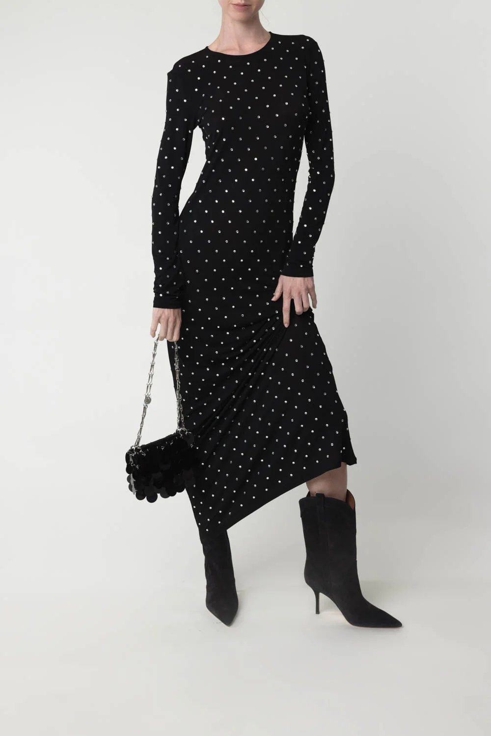 Crystal Embellished Long Dress - Image 2