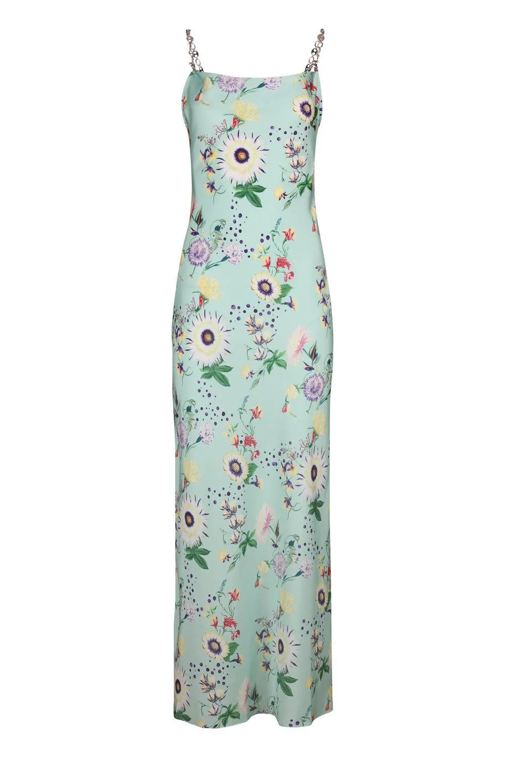 Floral Chain Detail Slip Dress