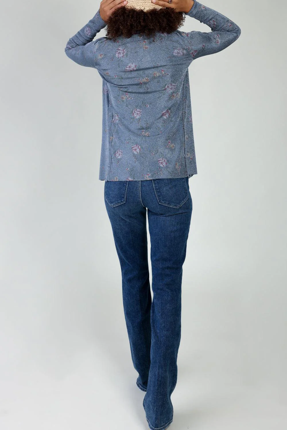 FLORAL CREWNECK CARDIGAN - Image 3