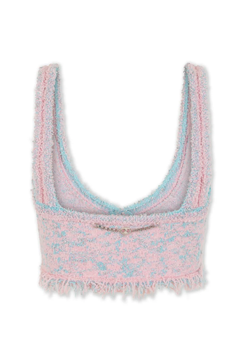 Fringed Metallic Crop Tank Top - Image 6