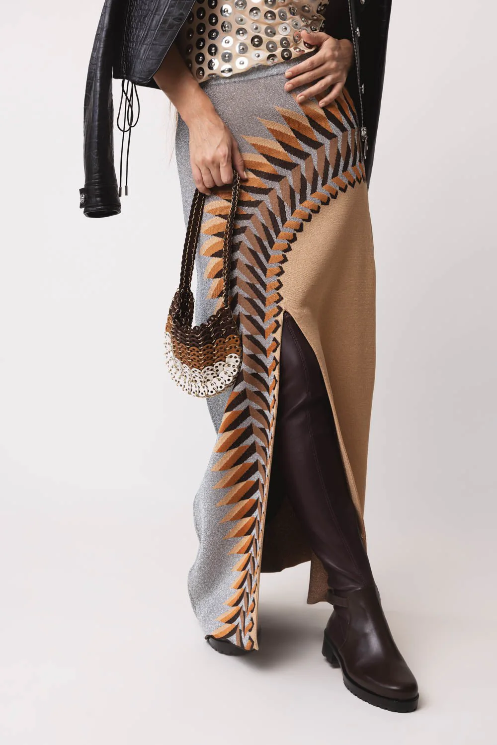 Long Front Slit Skirt - Image 3