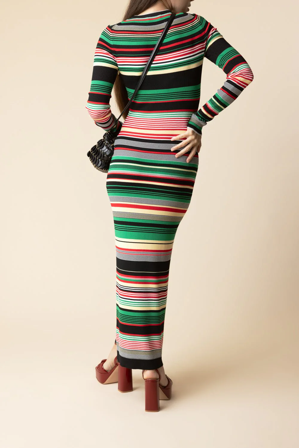 Long Sleeve Stripe Maxi Dress - Image 4