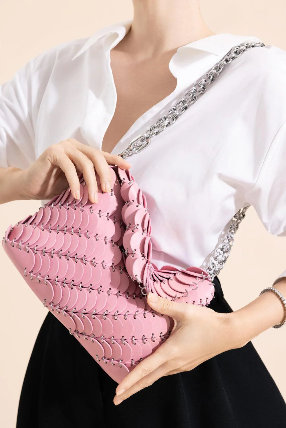 Paco Night Bag - Pink Silver - Image 3