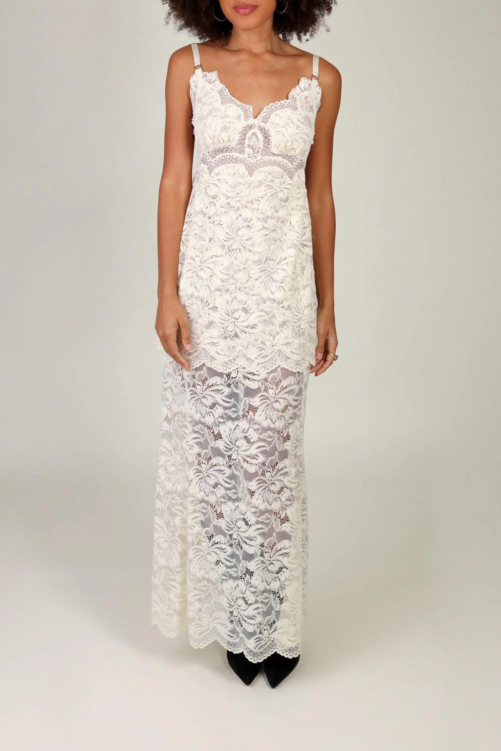 SLEEVELESS VNECK SLIP DRESS - Image 2