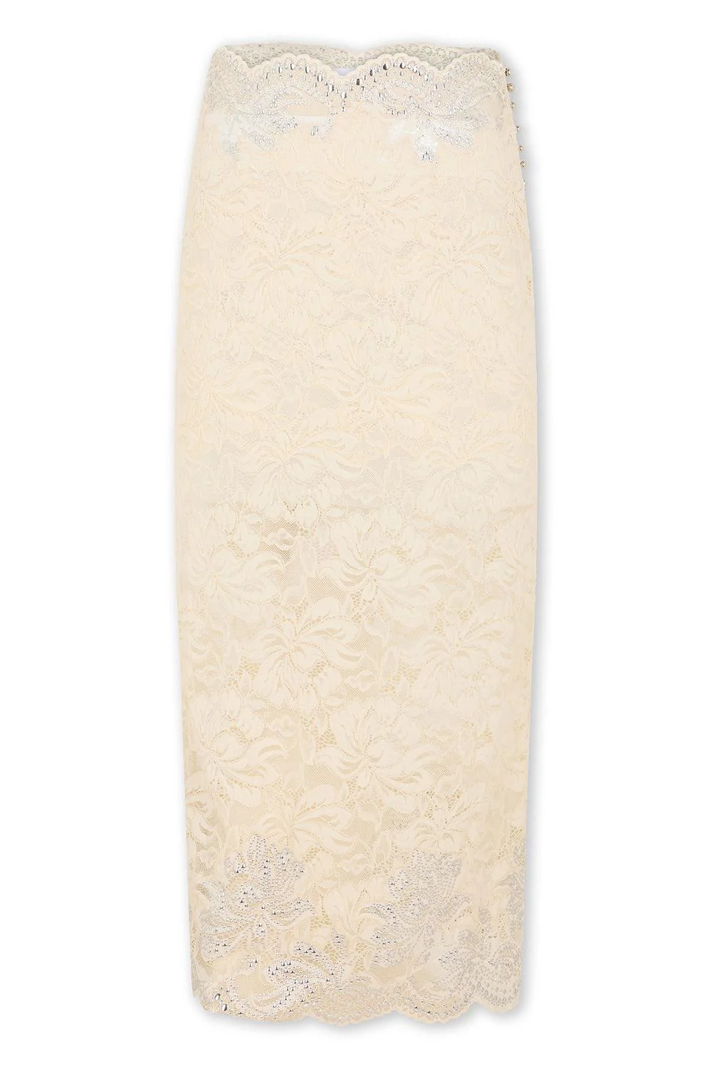Button Midi Skirt