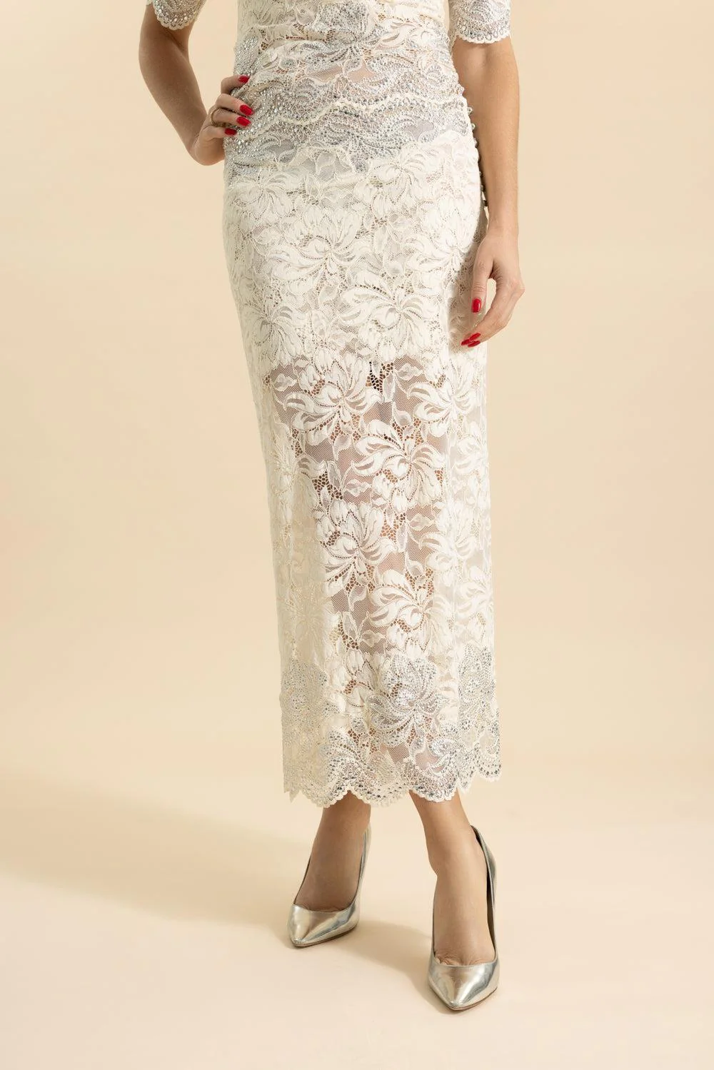 Button Midi Skirt - Image 3