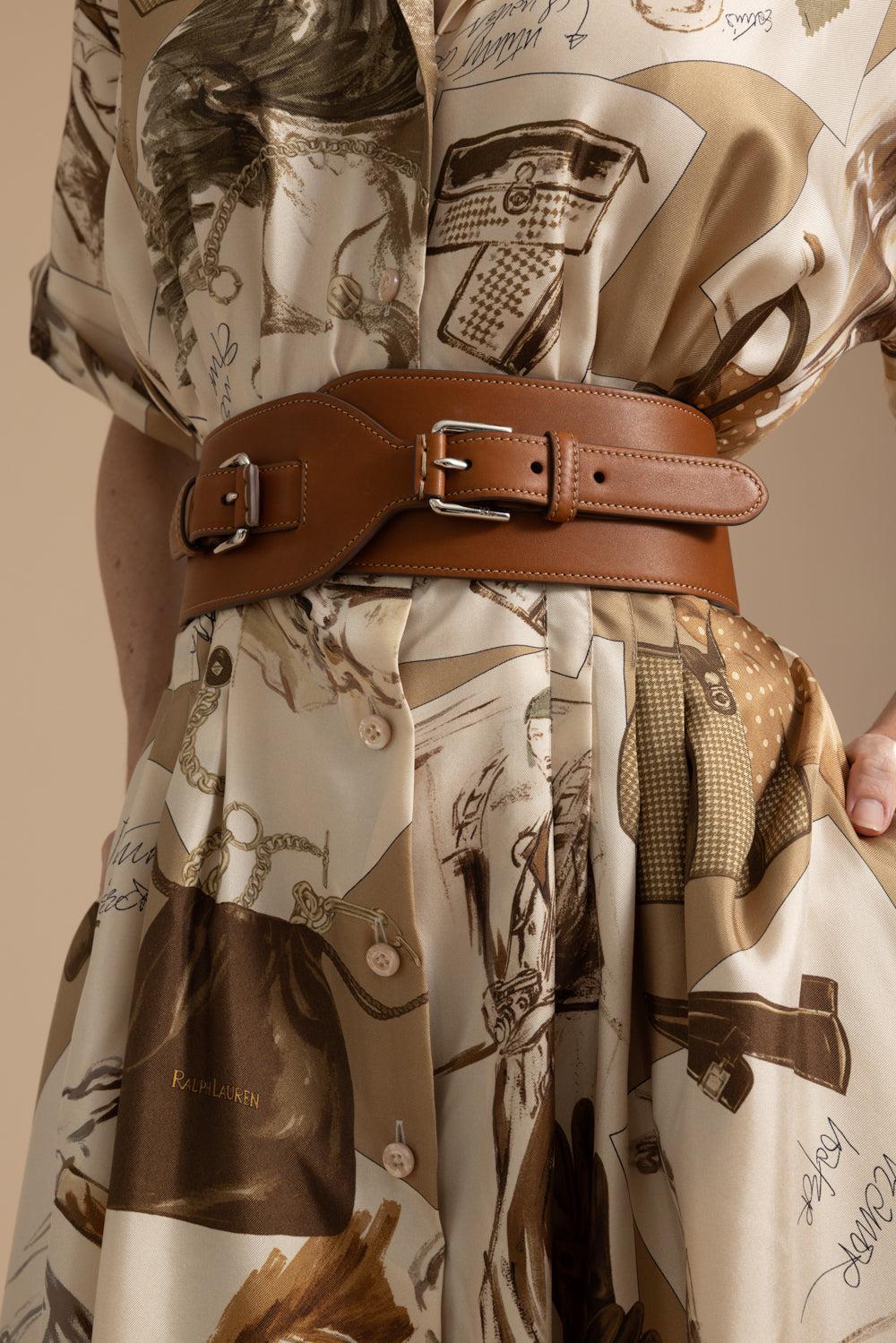 Double-Buckle Wide Waist Belt - Image 3