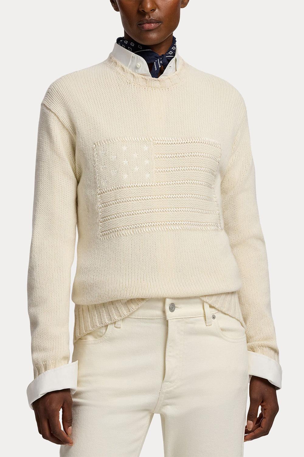 Flag Cashmere Crewneck Sweater - Image 3