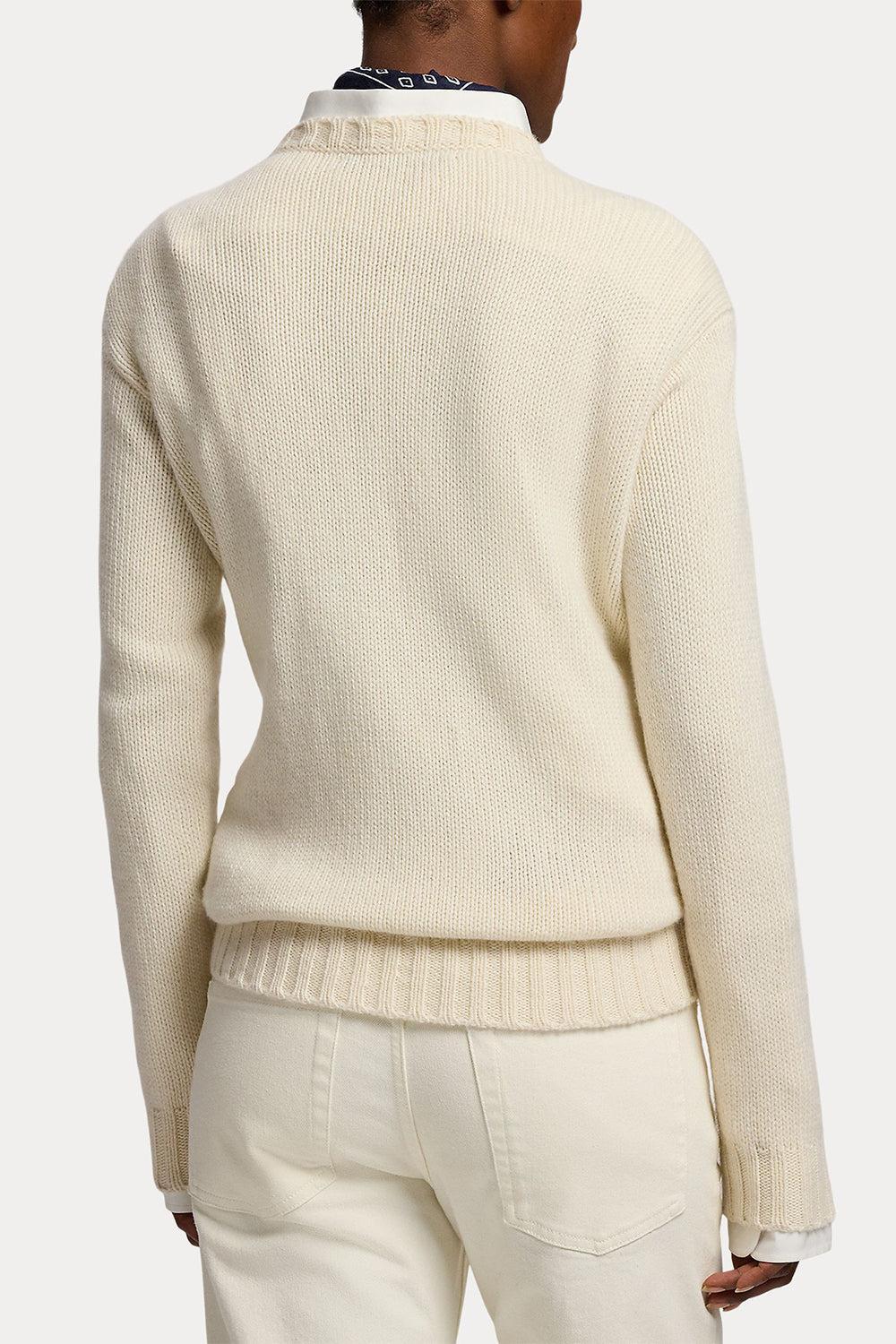 Flag Cashmere Crewneck Sweater - Image 5
