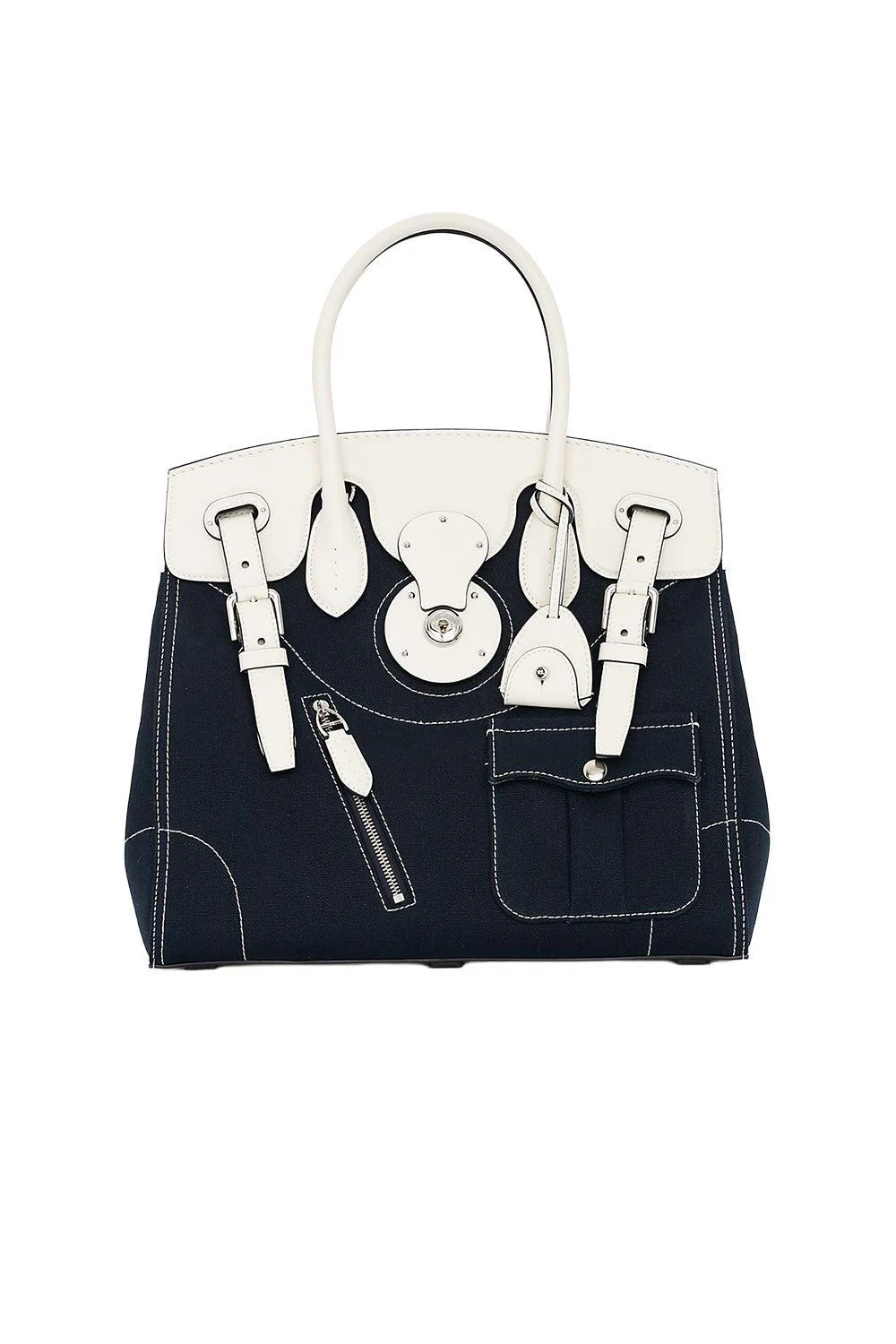 Soft Ricky 33 Calfskin-Trim Canvas Bag