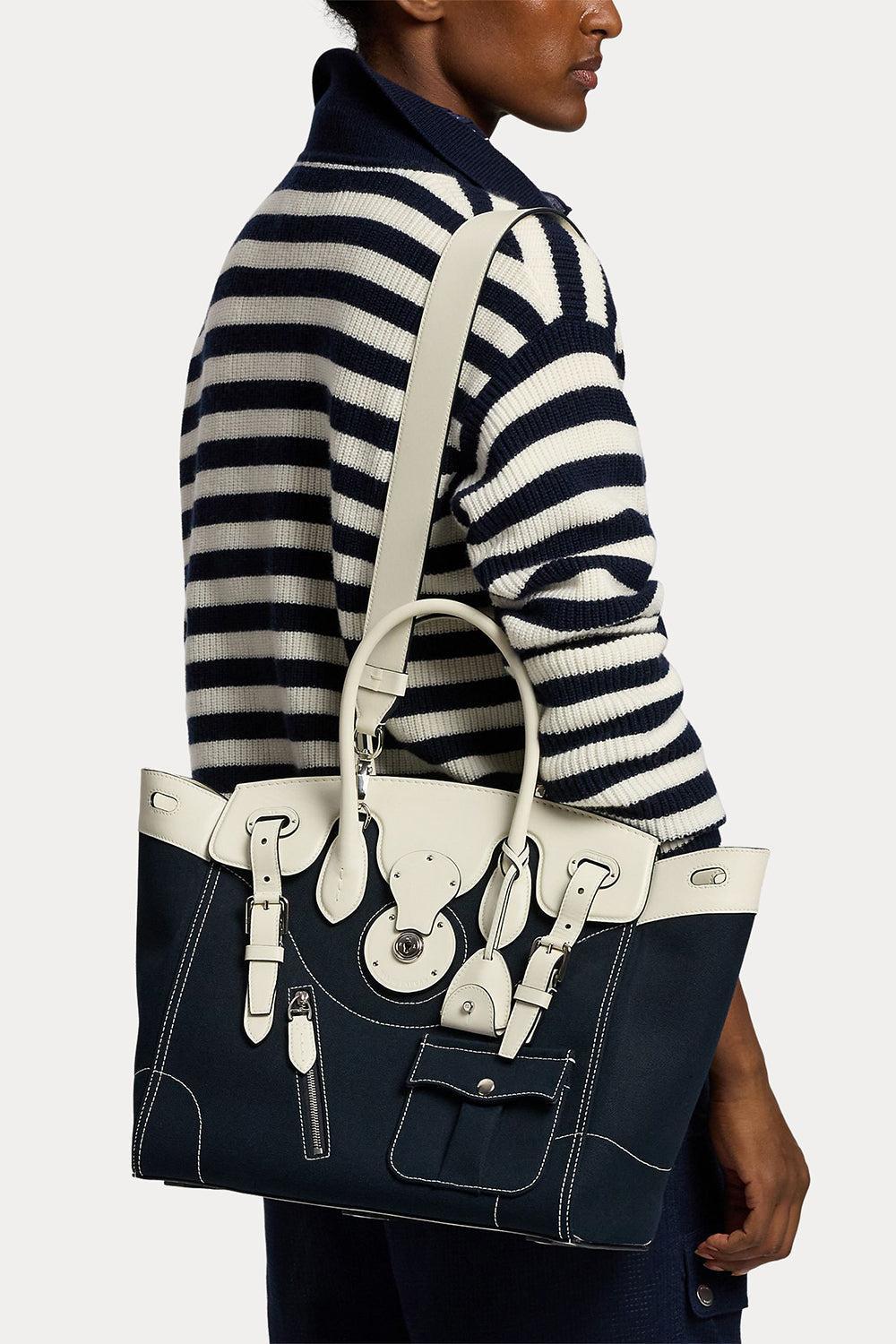 Soft Ricky 33 Calfskin-Trim Canvas Bag - Image 2