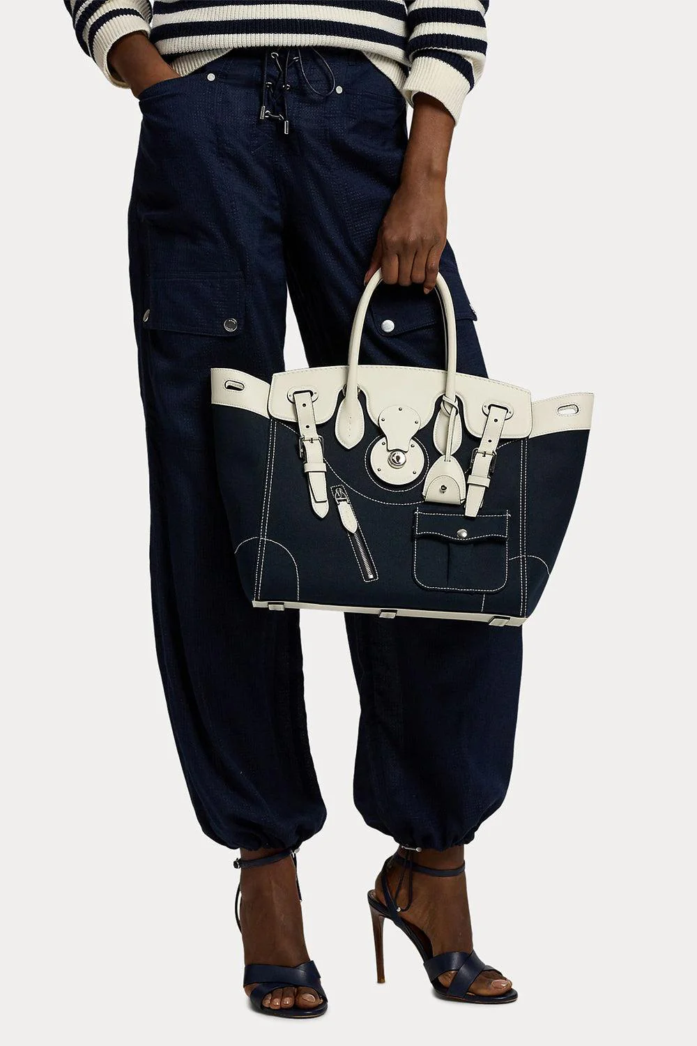 Soft Ricky 33 Calfskin-Trim Canvas Bag - Image 3