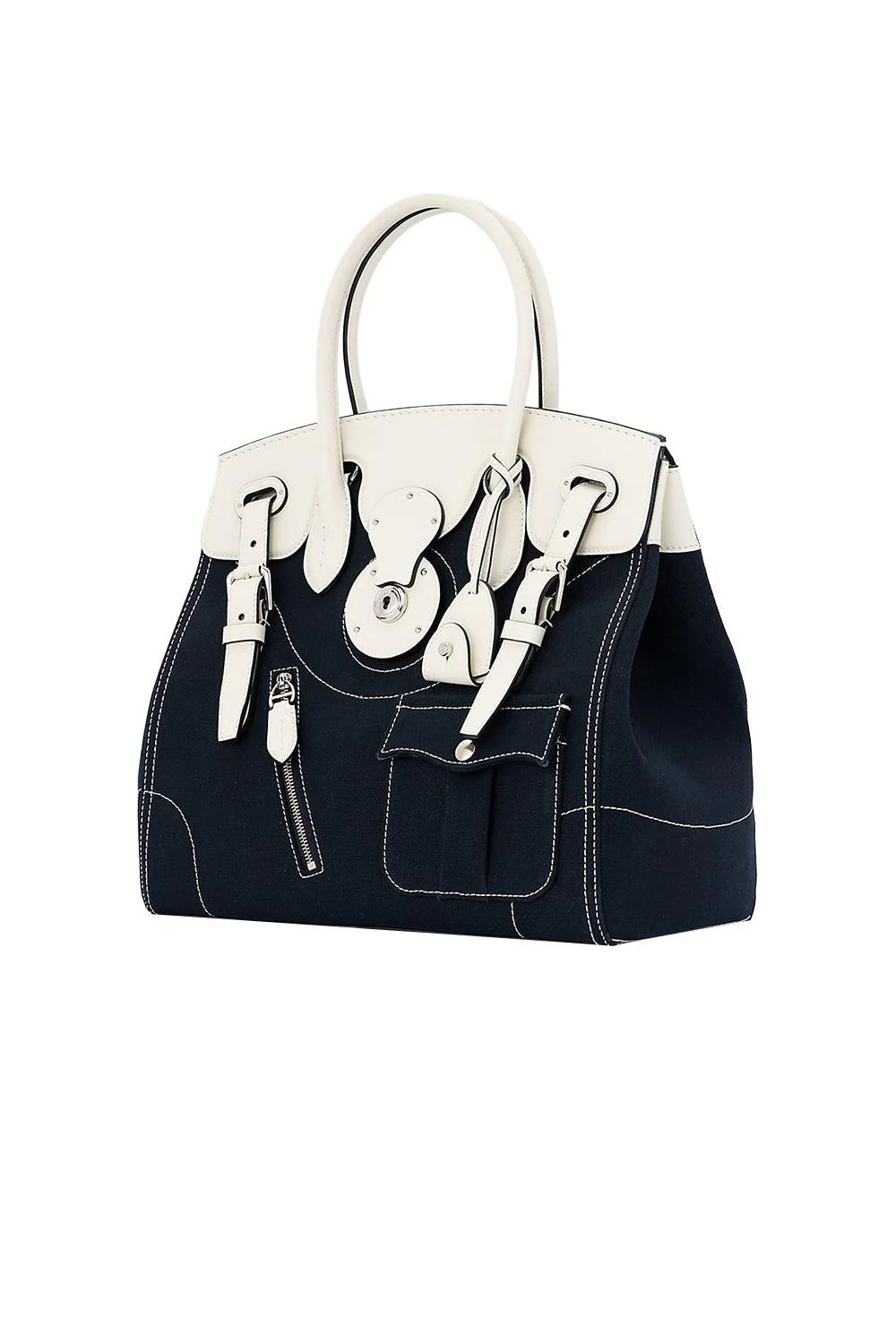 Soft Ricky 33 Calfskin-Trim Canvas Bag - Image 4