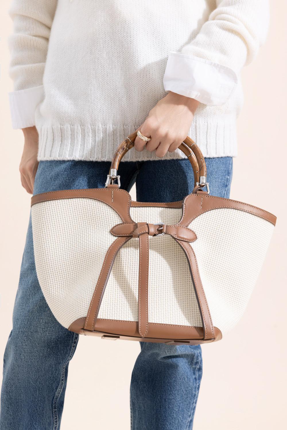 The Ralph Woven Tote - Cream RL Gold - Image 2