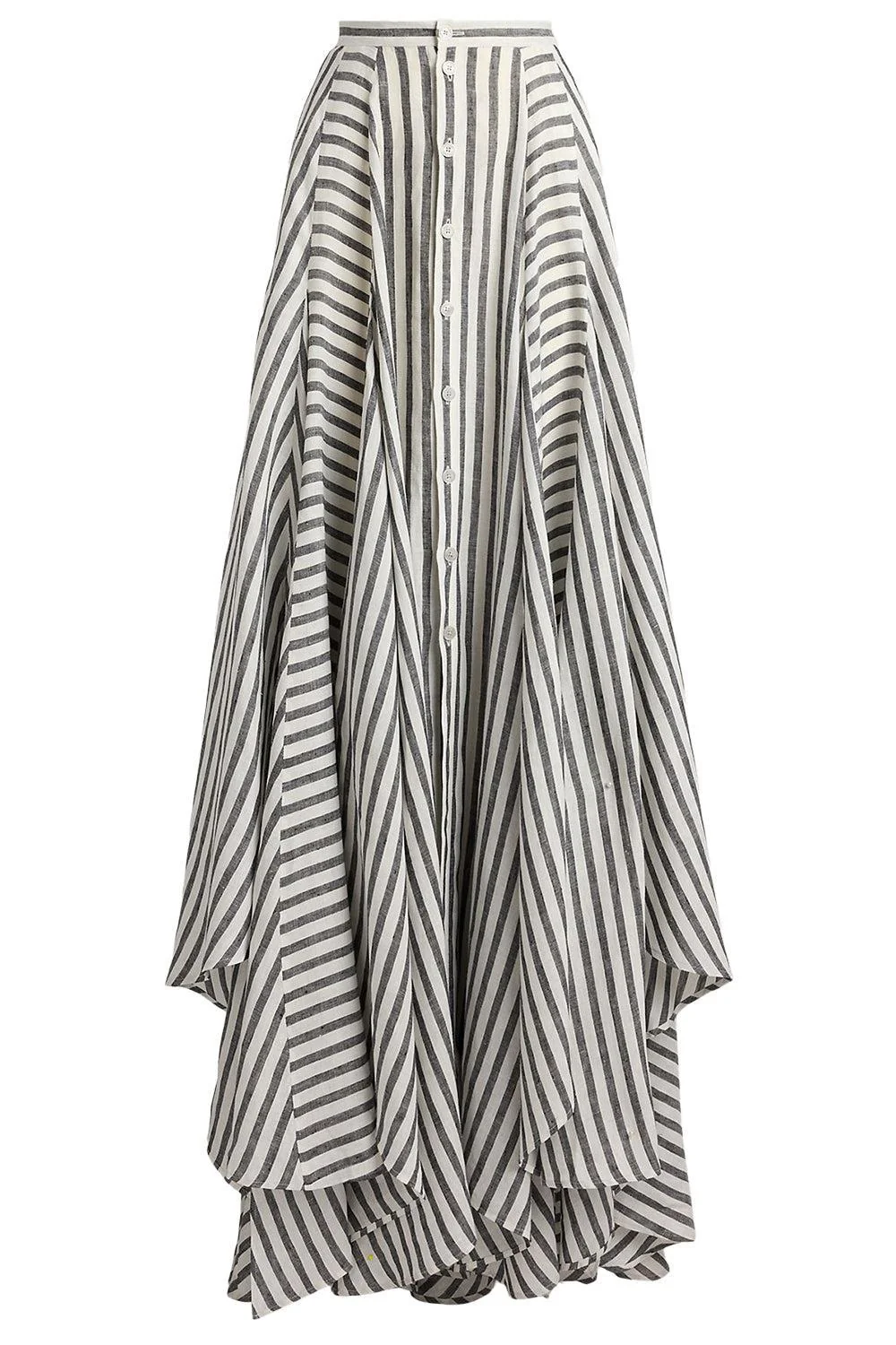 Umbrella Stripe Maxi Skirt