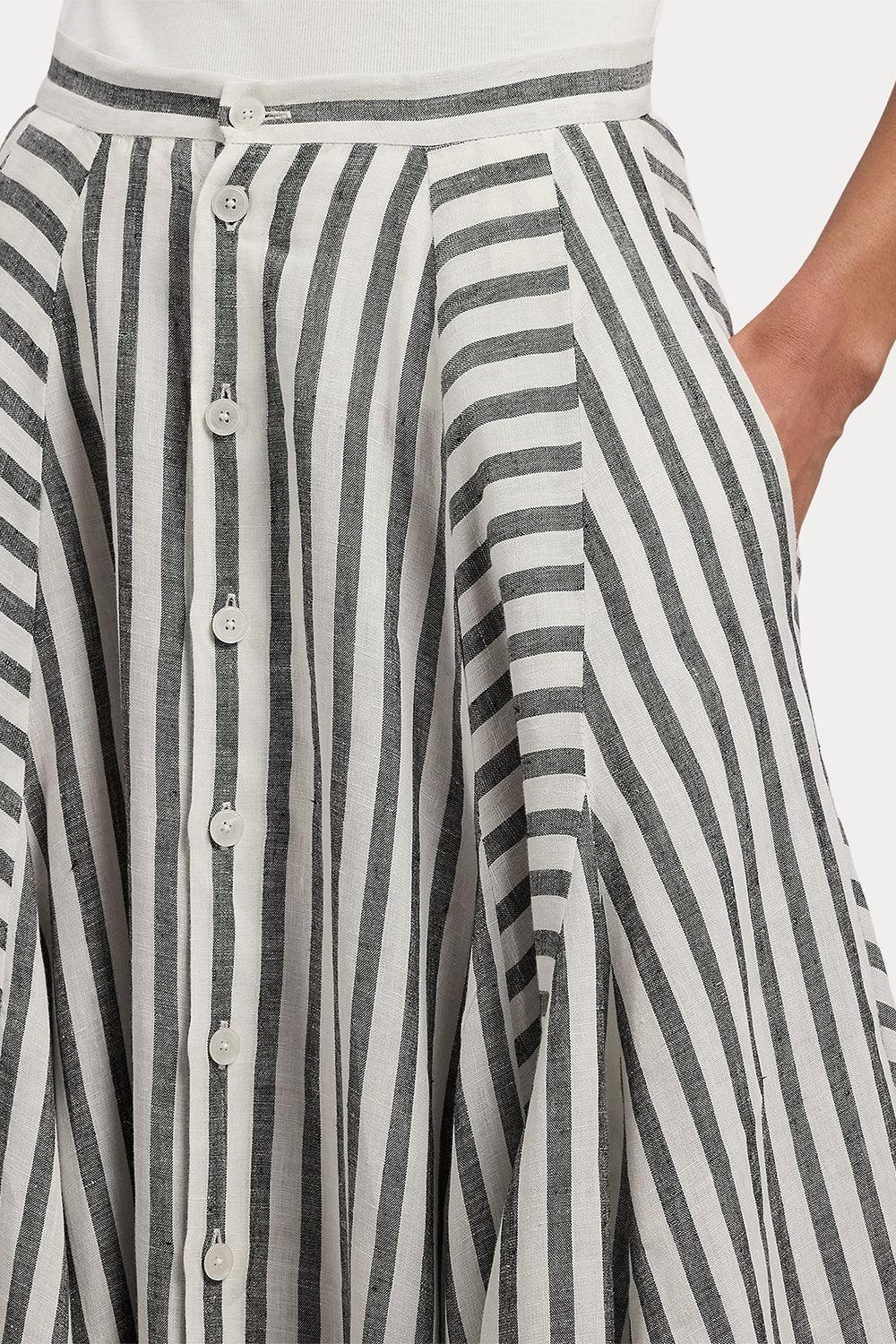 Umbrella Stripe Maxi Skirt - Image 3