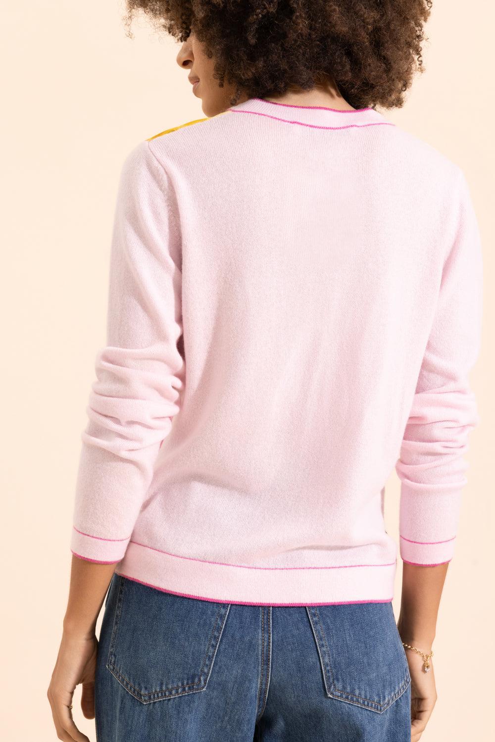 Floral Knit Cardigan - Bergamo Print Pink - Image 4