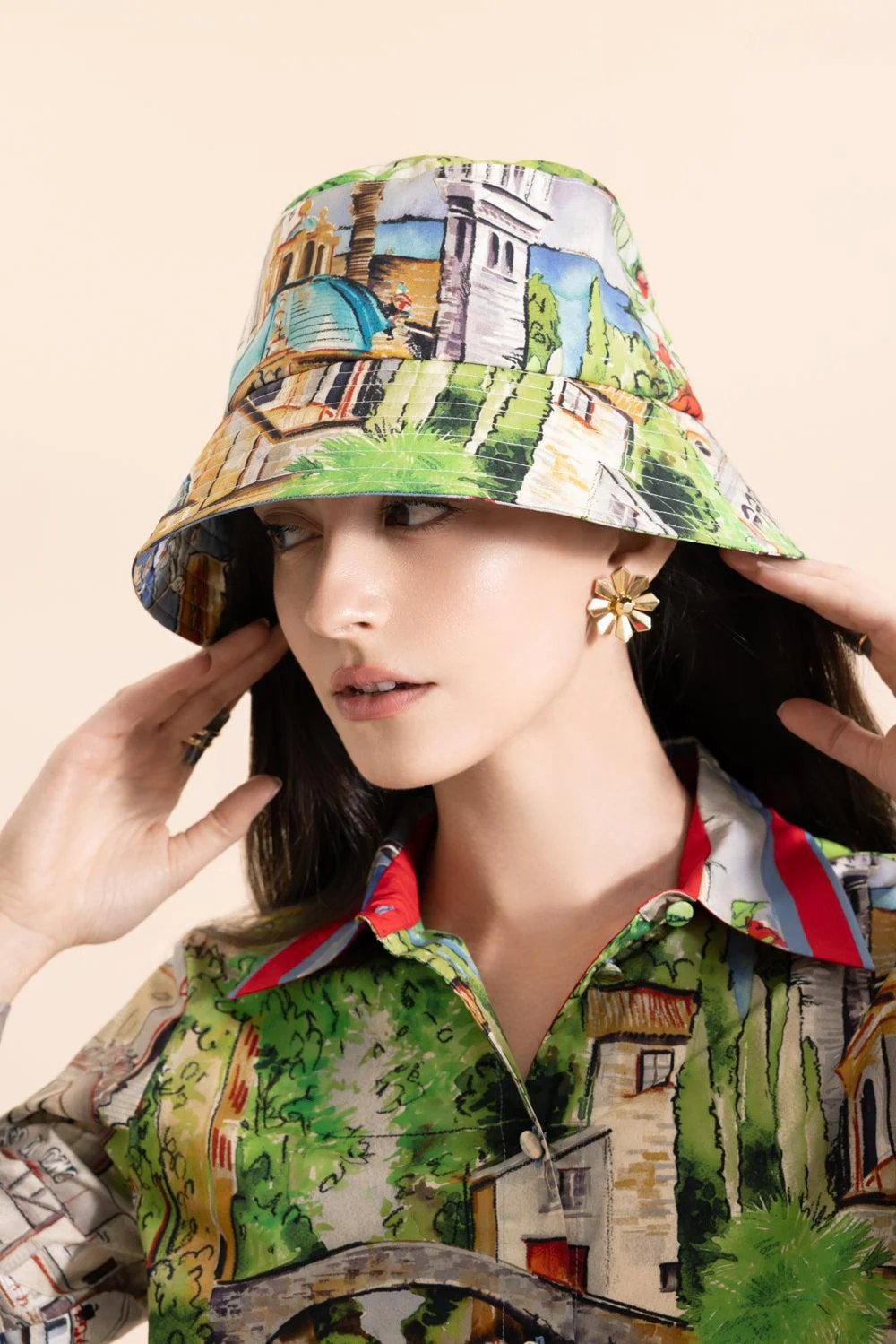 Printed Hat - Lake Como - Image 2